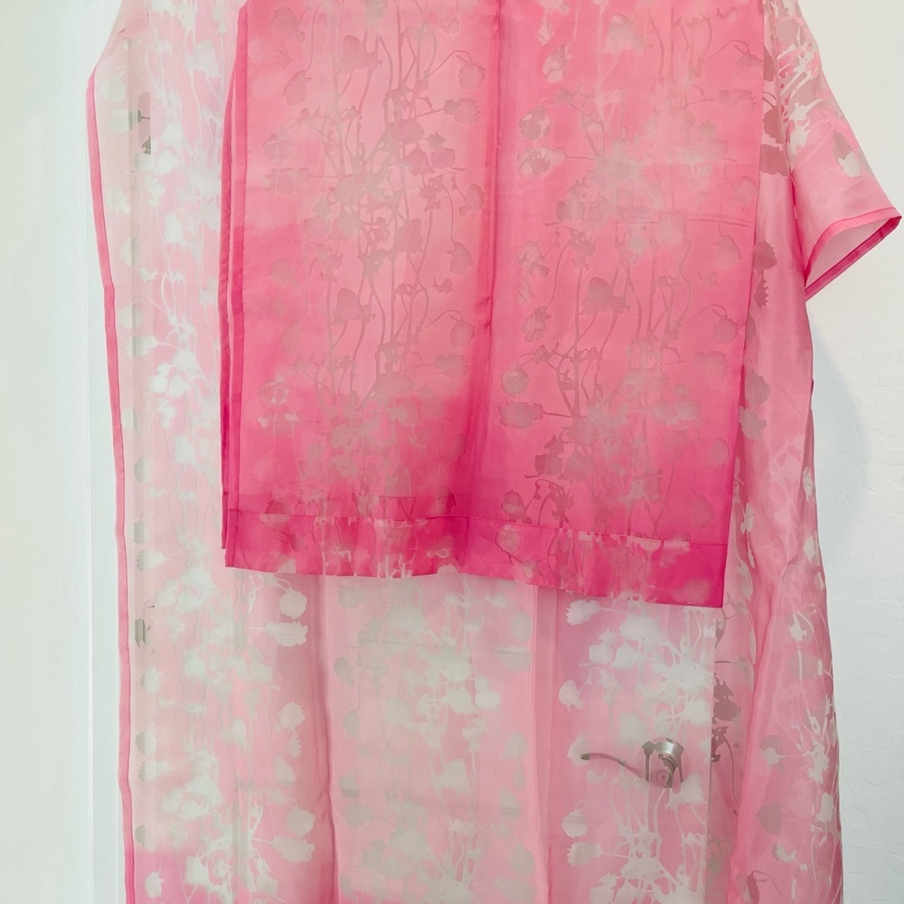 Hot Pink Sheet Floral ReMix Curtains 54:W x 84”L